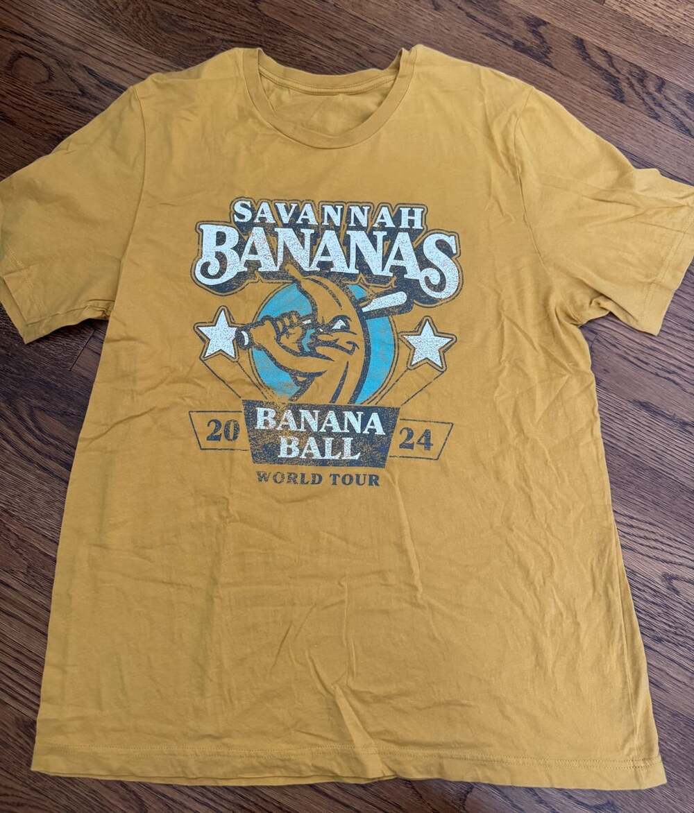 Savannah Bananas Banana Ball World Tour 2024 Graphic T-Shirt Yellow